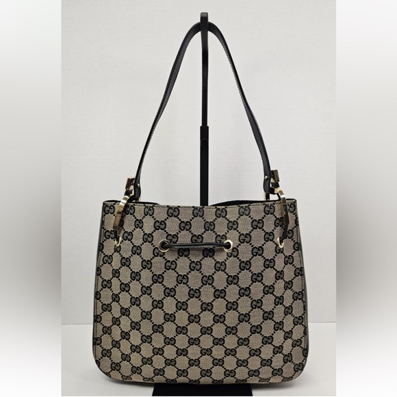 Gucci Black and Beige Shoulder Bag - Picture 1 of 16